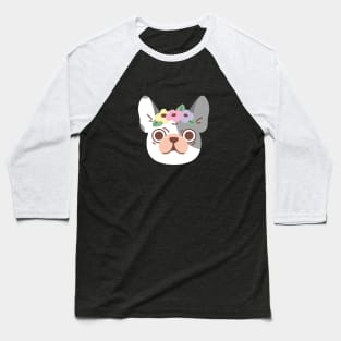 French bulldog and flowers Baseball T-Shirt